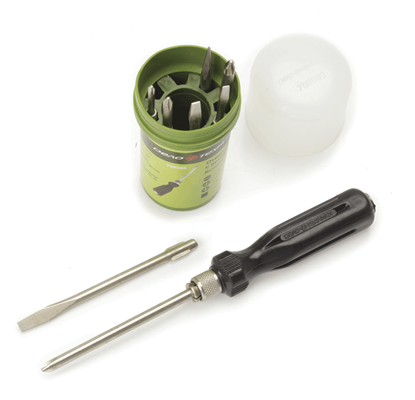 Отвертка цанговая с вставками 5предметов 110мм