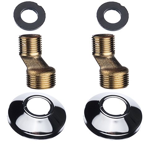 Эксцентрик для смесителя патрубок 3/4-1/2 шш латунь 20-15, с отражателем, с резиновой прокладкой