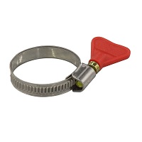 Хомут червячный с ключом 50-70мм нерж