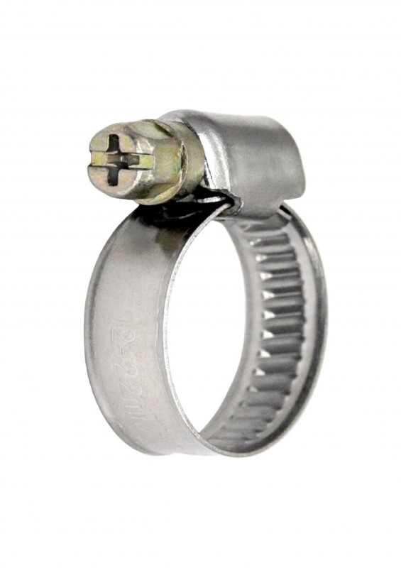 Хомут червячный 16-27мм нерж