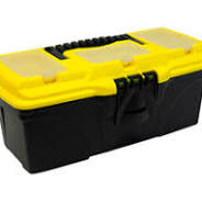 Ящик для инструментов 13" черный с желтым ТИТАН