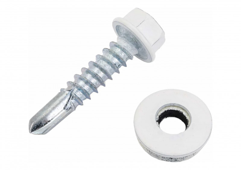 Саморез кровельный окрашенный RAL 9003 4,8х35