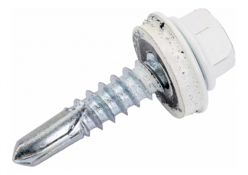 Саморез кровельный окрашенный RAL 9003 4,8х51