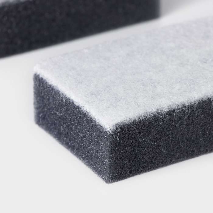 Набор губок для посуды 5шт, с частицами угля, 8,8х6х3см, цвет серый, Raccoon