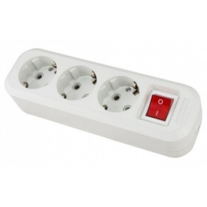 Колодка 6-гнезд 16А с/з с выкл.АБС пластик белый TOKOV ELECTRIC TKE-C01-KU6-ZV