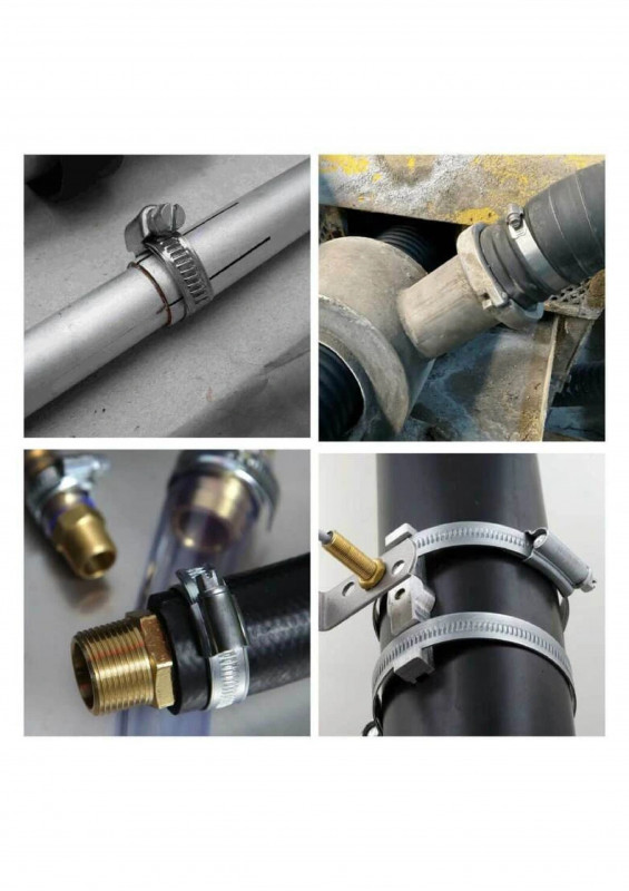 Хомут червячный 130-150мм цинк