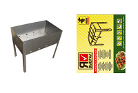 Мангал разборный Автомангал 500х330х1,8мм в коробке