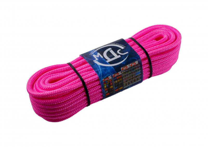 Шнур ПП плетенный 16пряд 6мм 20м НЕОНОВЫЙ МДС