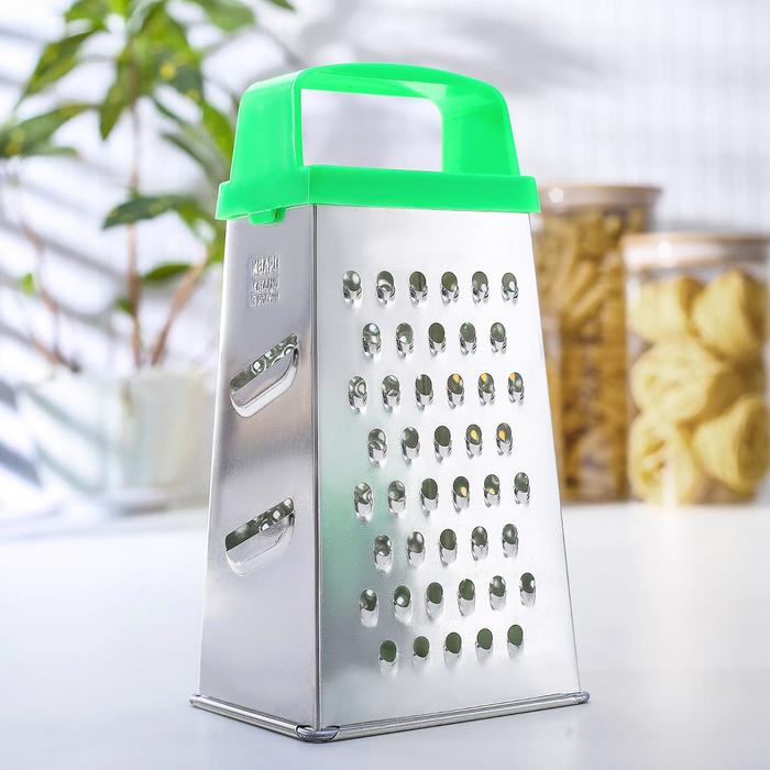 Терка 4 грани 11х8,5х22см, пластиковая ручка