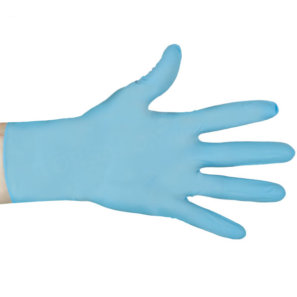 Перчатки нитриловые размер L голубые