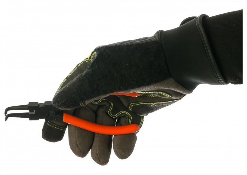 Съемник для внутренних стопорных колец изогнутые губки сжим 150мм SPARTA