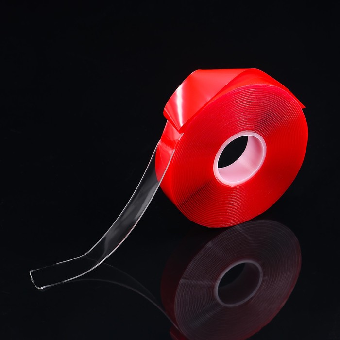 Клейкая лента, прозрачная двухстороння акриловая, 15мм х 5м Torso