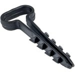 Дюбель-хомут кабельный 6х14 для плоского кабеля черный