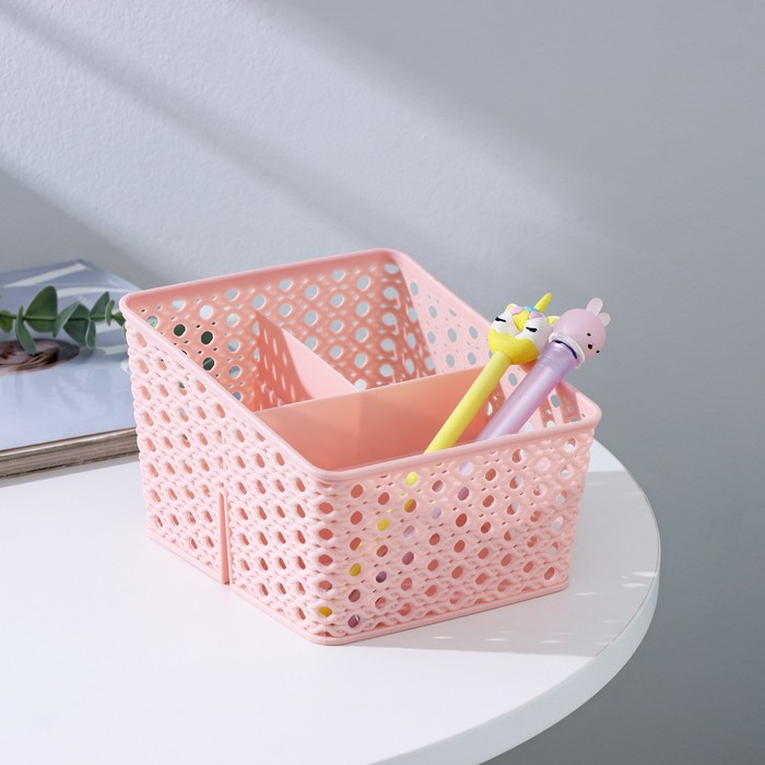 Органайзер для мелочей 3 отделения 15,5х13,5х10см, "Петелька"