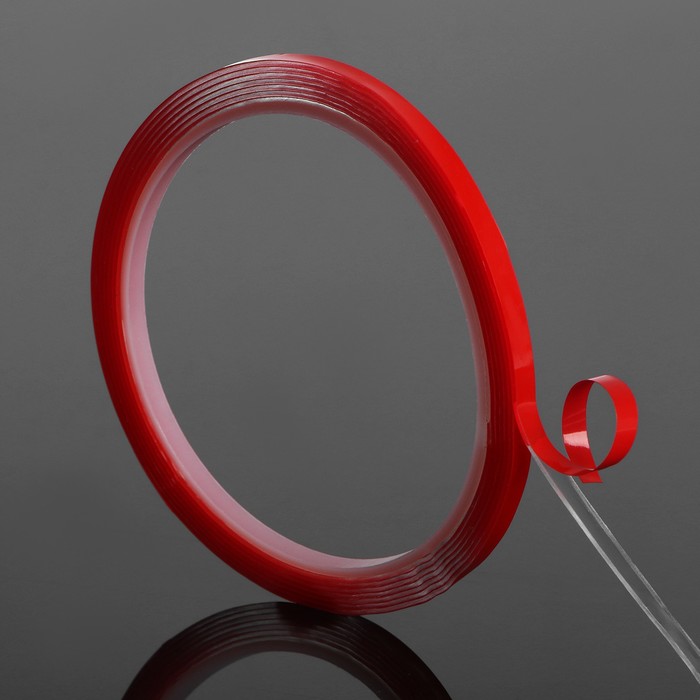 Клейкая лента, прозрачная двухстороння акриловая, 4 мм х 2м TORSO