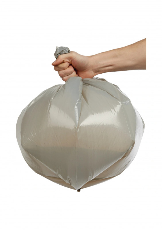 Пакеты для мусора 60л 20шт серые